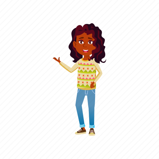 Child, happy, cute, african, girl, speak, fun icon - Download on Iconfinder