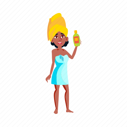 Child, happy, african, girl, holding, shampoo, bottle icon - Download on Iconfinder