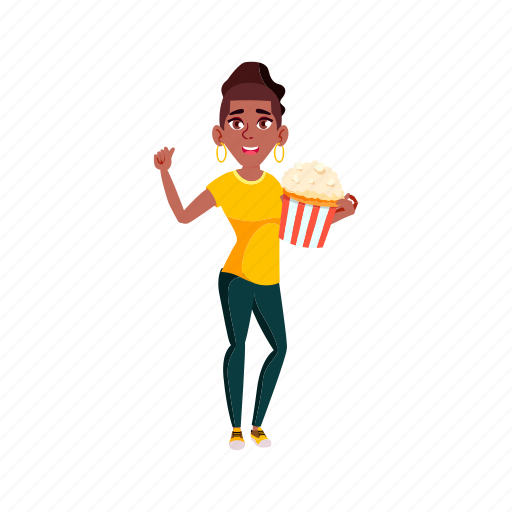 Child, young, lady, popcorn, bucket, rest, cinema icon - Download on Iconfinder