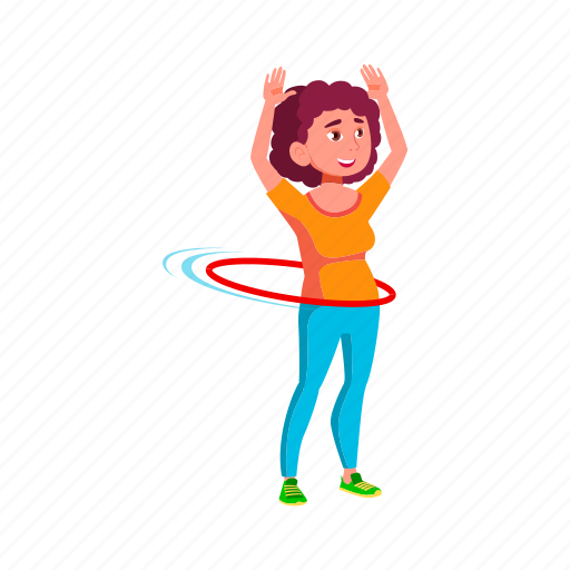 Child, happy, young, lady, exercising, hoop, school icon - Download on Iconfinder