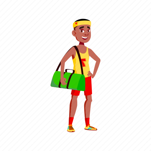 Child, sportsman, boy, bag, going, basketball, training icon - Download on Iconfinder