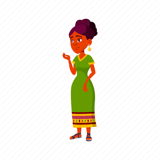 Child, india, girl, wearing, attractive, dress, staying icon - Download on Iconfinder