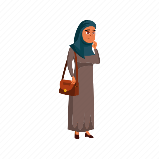 Child, muslim, lady, teen, handbag, class, choosing icon - Download on Iconfinder