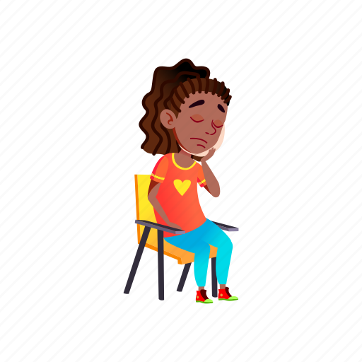 Child, happy, sad, girl, african, toothache, university icon - Download on Iconfinder