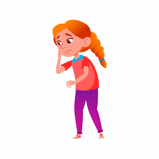 Child, frustrated, girl, tooth, pain, university, school icon - Download on Iconfinder
