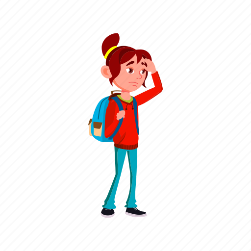 Child, tired, girl, teen, going, hiking, mountain icon - Download on Iconfinder