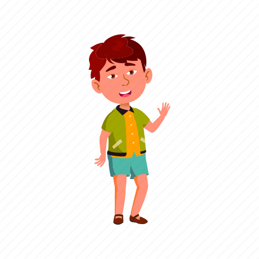 Child, cute, cheerful, boy, kid, say, hello icon - Download on Iconfinder