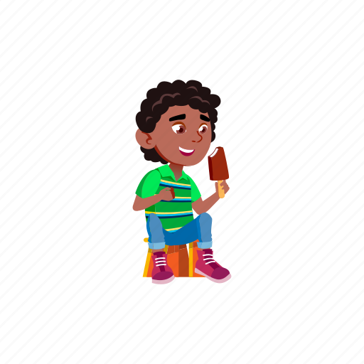 Child, happiness, boy, african, eat, delicious, ice icon - Download on Iconfinder