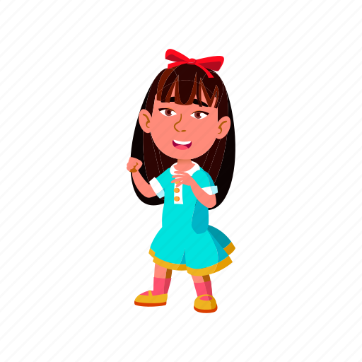 Child, happy, preschool, girl, welcoming, friend, children icon - Download on Iconfinder