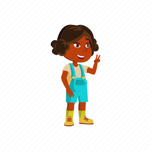 Child, cute, cheerful, african, kid, girl, welcoming icon - Download on Iconfinder