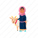 child, muslim, girl, teen, goat, pasture, children, education