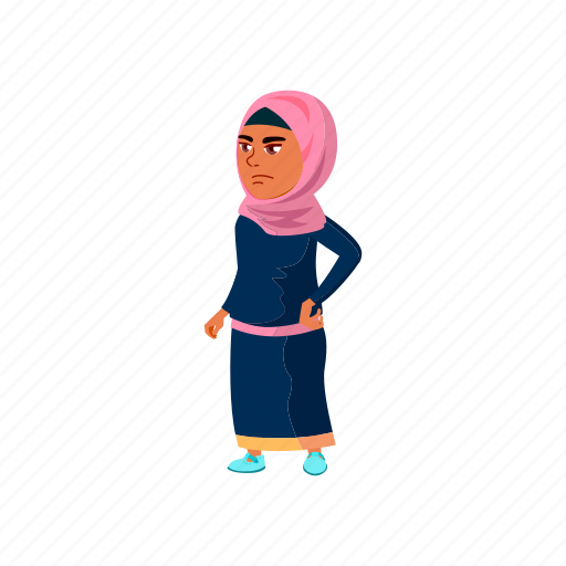 Child, stressed, arab, girl, school, anger, parents icon - Download on Iconfinder