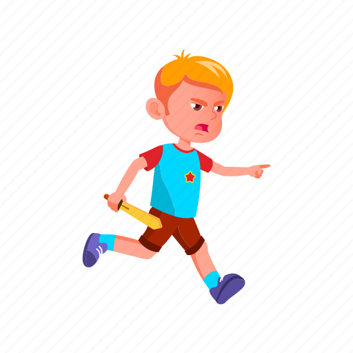 Child, angry, boy, running, after, friend, kindergarten icon - Download on Iconfinder