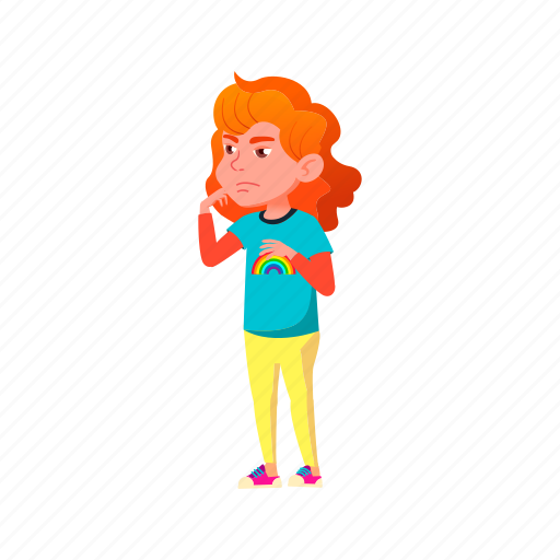 Child, redhead, little, girl, looks, suspicious, parents icon - Download on Iconfinder