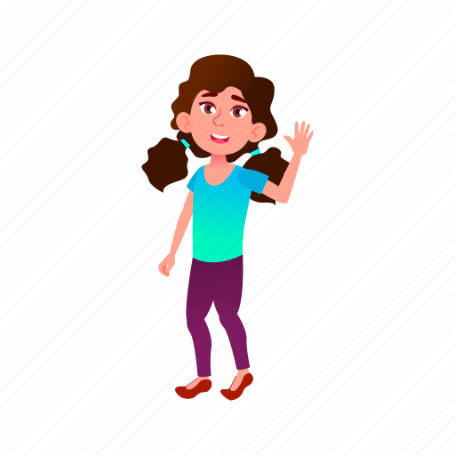 Child, brunette, hair, girl, teenager, greeting, parents icon - Download on Iconfinder