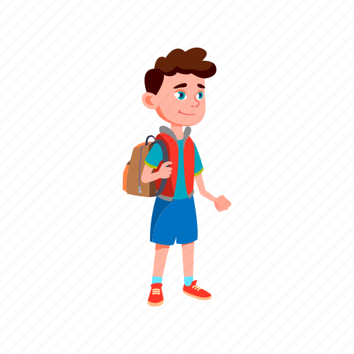 Child, schoolboy, rucksack, waiting, school, bus, stop icon - Download on Iconfinder