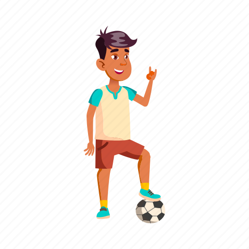 Child, boy, happy, footballer, student, ball, show icon - Download on Iconfinder
