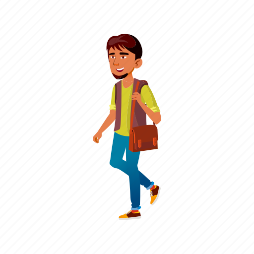 Child, happiness, asian, boy, teenager, student, walking icon - Download on Iconfinder