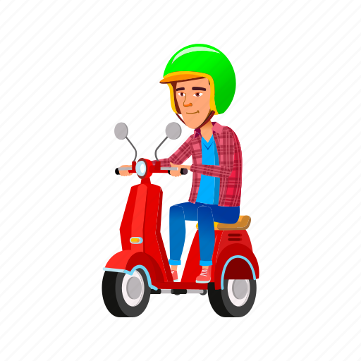 Child, boy, happy, smiling, teen, riding, scooter icon - Download on Iconfinder