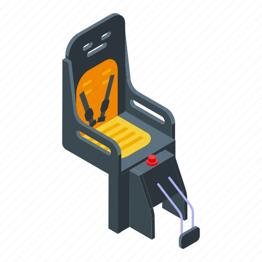 City, child, seat, bike, isometric icon - Download on Iconfinder