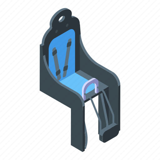 Child, seat, bike, isometric icon - Download on Iconfinder