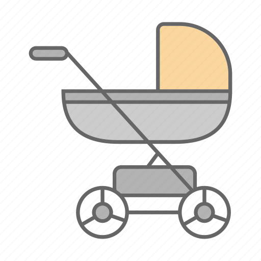 Baby, baby carriage, buggy, infant, perambulator, pram, stroller icon - Download on Iconfinder