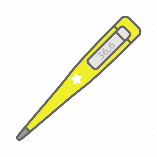 Body, electronic, fever, healthcare, medical, temperature, thermometer icon - Download on Iconfinder