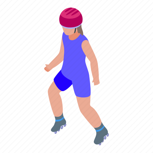 Roller, skate, isometric icon - Download on Iconfinder