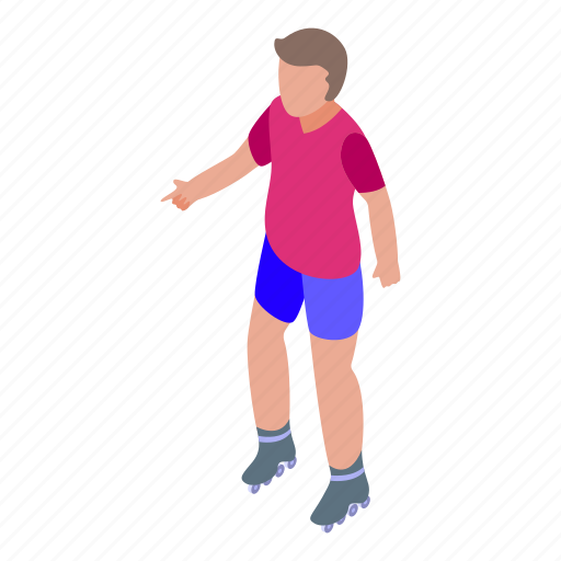 Rollerblade, activity, isometric icon - Download on Iconfinder