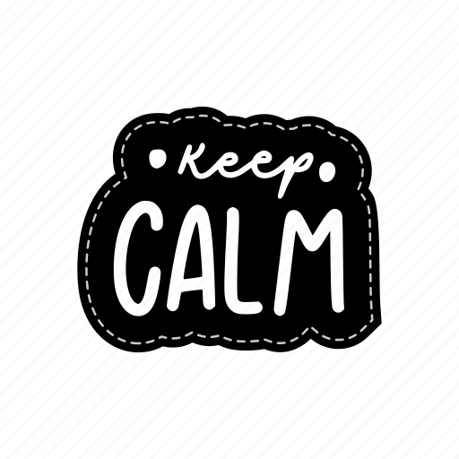 Keep calm, chill out, relax, meditation, lettering, typography, sticker icon - Download on Iconfinder