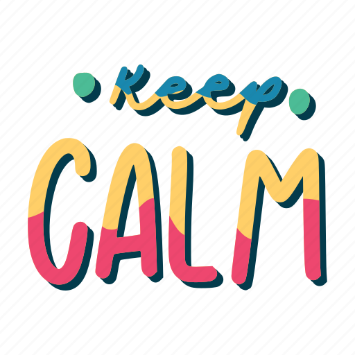 Chill, relax, lettering, typography, sticker, keep calm sticker - Download on Iconfinder