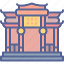 chinese, monument, paifang, temple, landmark, china, asian