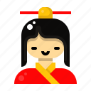 character, chinese, new, year, avatar, traditional, dress