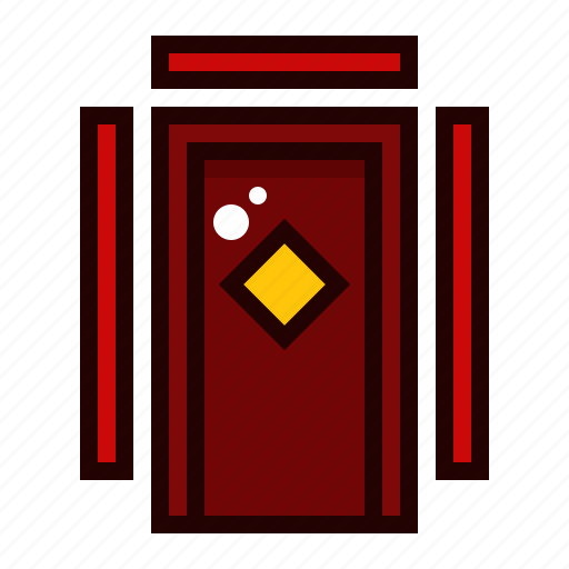 Decorated, door, chinese, new, year, paper icon - Download on Iconfinder
