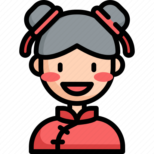 Girl, woman, avatar, chinese new year, chinese, cultures icon - Download on Iconfinder