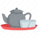 teapot, tea, drink, beverage, hot, cup