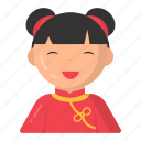 chinese, children, female, teen, dress, traditional, new year