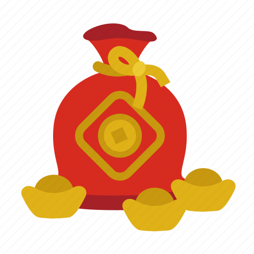 Bag, chinese, fortune, gold, money, newyear, wealth icon - Download on Iconfinder