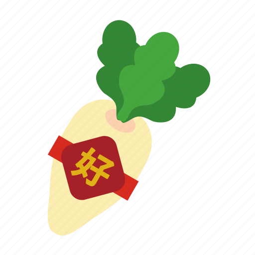 Radish, chinese, chinese new year, luck, oriental, daikon icon - Download on Iconfinder