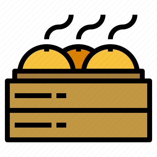 Steamed, bun, dumpling, chinese, food, and, restaurant icon - Download on Iconfinder