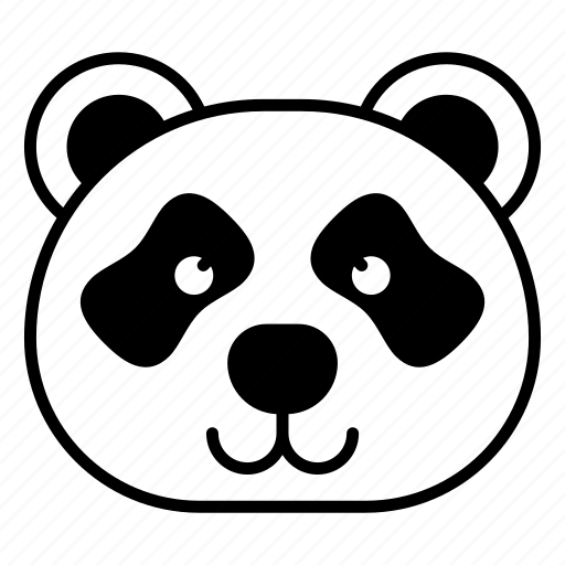 Panda, face, bear, animal, mammal, melanoleuca, mascot icon - Download on Iconfinder