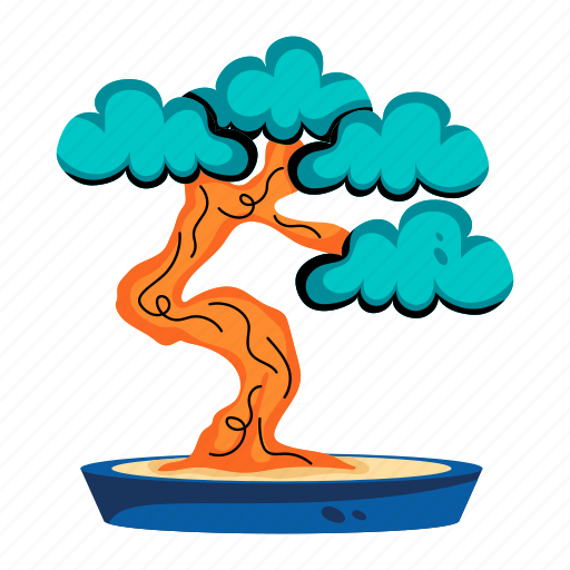 Bonsai, bonsai tree, garden tree, bonsai plant, chinese tree illustration - Download on Iconfinder