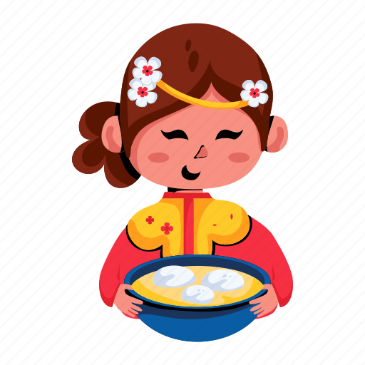 Chinese food, chinese girl, hanfu girl, chinese tradition, chinese cuisine illustration - Download on Iconfinder