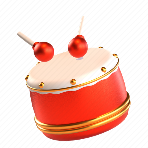 Chinese, drum, 3d, new, year, instrument 3D illustration - Download on Iconfinder