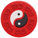 yin, yang, china, cultures, sign, shape, symbol, chinese, 3d 