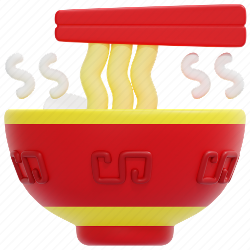Noodles, chinese, food, meal, new, year, 3d 3D illustration - Download on Iconfinder