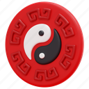yin, yang, china, cultures, sign, shape, chinese, symbol, 3d 