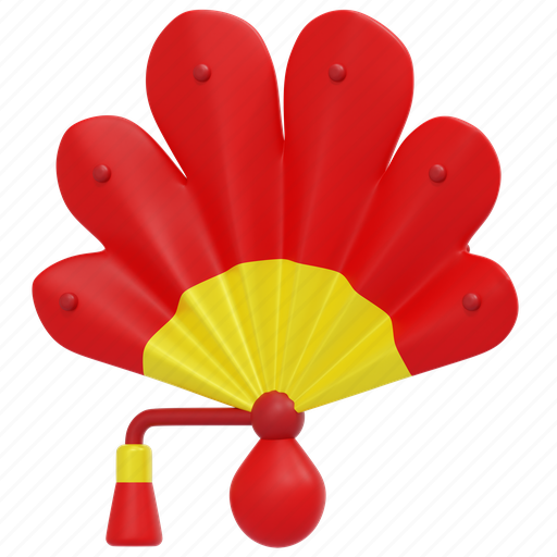 Fan, chinese, new, year, asian, cultures, holidays 3D illustration - Download on Iconfinder