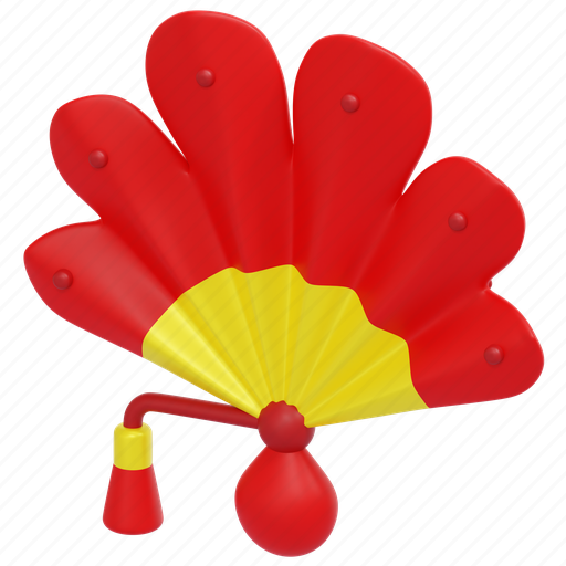 Fan, chinese, new, year, asian, celebrate, cultures 3D illustration - Download on Iconfinder