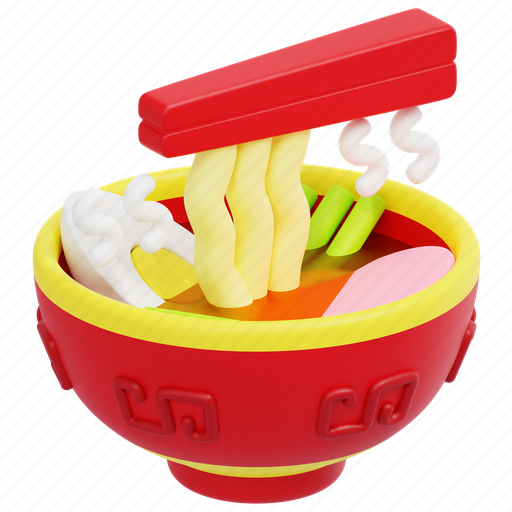 Noodles, chinese, food, new, year, meal, 3d 3D illustration - Download on Iconfinder
